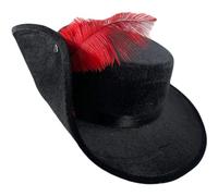 Glixoft Gentleman Fedoras Chapeaux Adulte Mousquetaire Chapeau Classique Plume Trilby Jazz Chapeau Manhattan Large Bord Chapeau Vintage Zoro Casquettes