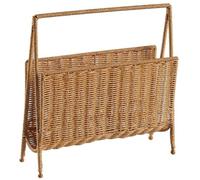 Glixoft Porte-revues Tissé, Panier en Osier, Porte-fichiers en Rotin, Organisateur De Livres, Étui pour Étagère, Maison, Bureau, Café