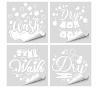 Glixoft Stickers Muraux pour Machine À Laver, Thème Lessive, pour Décoration De Maison. Stickers pour Lave-Linge Sèche-Linge.