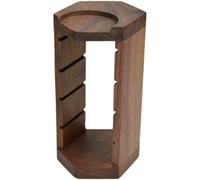 Glixoft Support De Porte-Filtre en Bois De 58 Mm - Support 3 en 1 pour Organisateur De Café, Support De Rangement pour Bol De Poudre De Café pour Doseur Distributeur De Porte-filtres