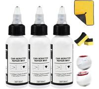 Glizm Car Scratch Repair, Quick Carpaint Scratch Repair, Material for Repairing Deep Scratchs and a Hole on The Bumper of Car, Cars Panit Scratches Repairs Polishing Wax of Deep Scratches(3PCS)