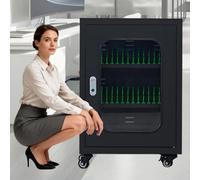 GLJTUO Chariot De Chargement Mobile pour Ordinateurs Portables Et Tablettes avec Témoin Lumineux, Pré-Assemblé avec roulettes Et Verrouillable. Idéal pour Les Salles De Classe,30