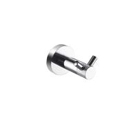 GLJTUO Ensemble D'Accessoires De Salle De Bain Chromés : Étagère De Bain Moletée Murale, Porte-Peignoir, Porte-Papier Toilette, Porte-Serviettes Double, Acier Inoxydable - Essen,Double Robe Hook