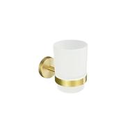 GLJTUO Ensemble D'Accessoires De Salle De Bain en Laiton Doré avec Motif Moleté Comprenant Un Crochet À Vêtements, Un Porte-Serviettes en Papier, Un Crochet À Serviette, Un Kit,Cup Holder