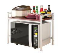 GLJTUO Étagère Double pour la Cuisine - Meuble pour Le café et Les Aliments - Étagère de Cuisine Gain de Place pour Un Rangement Efficace et Un accès Facile