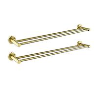 GLJTUO Étagères De Salle De Bain, Porte-Serviettes Moderne Brossé, Double Barre Murale Tendance en Acier Inoxydable 304, Accessoires De Salle De Bain pour Cuisine Et Salle De Ba,2pcs
