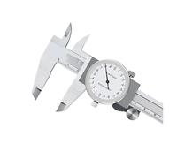 GLJTUO Micromètre, Pied À Coulisse À Cadran 0-150-200 Mm, Calibre À Vernier en Acier Inoxydable, Pachymètre, Règle De Jauge en Métal, Micromètre De Menuiserie, Outils De Mesure,0-150mm no Box-1