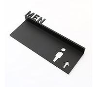 GLJTUO Panneau De Signalisation des Toilettes, Cartes D'Identification Homme/Femme, Indicateur De Toilettes,Men on The Arrow-30x15cm
