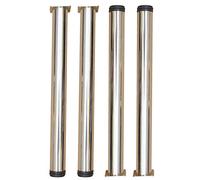 GLJTUO Pieds De Table Réglables en Acier Inoxydable, Lot De 4, Support pour Bar Ou Table De Petit-Déjeuner, Hauteur Réglable De 40 À 100 Cm, pour Meubles À Monter Soi-Même.,90cm