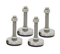 GLJTUO Pieds Réglables, Pieds De Meubles Réglables, Pieds De Nivellement, Lot De 4 Pieds De Nivellement Robustes Réglables en Acier Inoxydable De 65 Mm pour Meubles De Bureau,M12x150mm-One Size