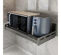GLJTUO Support Mural Durable pour Four électrique et Micro-Ondes - Solution Gain de Place,Gun Gray-80cm