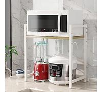 GLJTUO Support Robuste pour Micro-Ondes et Grille de Four - Solution de Rangement de Cuisine multifonctionnelle pour Un Gain de Place,White-70cm