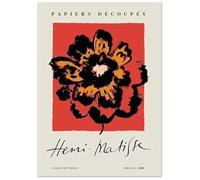 GLKFWVX Affiche d’Henri Matisse 《Découpés au marché des Fleurs》 Art Mural Peinture sur Toile de Henri Matisse Estampes Nordiques pour la décoration intérieure 40x50cmx1 sans Cadre
