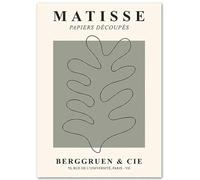 GLKFWVX Affiche d’Henri Matisse 《Feuilles de Corail》 Art Mural d’Exposition Henri Matisse Peinture sur Toile Estampes rétro pour la décoration intérieure 40x50cmx1 sans Cadre