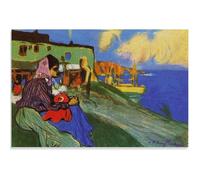 GLKFWVX Affiche de Pablo Picasso《Gitane Devant Musca par》Imprimés Picasso, Peinture Murale Picasso Toile de décoration intérieure, Tableau Mural 70x50cm sans Cadre