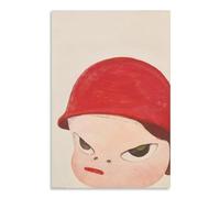 GLKFWVX Affiche de Yoshitomo Nara《Little Red Trooper》Wall Art Estampes Modernes Yoshitomo Nara Peinture sur Toile Abstract pour la décoration intérieure 15x20cm sans Cadre