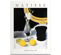 GLKFWVX Affiche Henri Matisse célèbre « Nature morte avec des citrons » Art mural Henri Matisse Impression sur toile rétro pour décoration d'intérieur 40 x 50 cm x 1 sans cadre