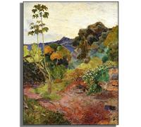 GLKFWVX Art Mural Paul Gauguin 《Paysage de la Martinique》Affiche d’Exposition Peinture sur Toile Paul Gauguin Estampes abstraites pour la déco intérieure Tableau 60x90cm sans Cadre