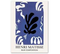 GLKFWVX Célèbre Affiche d’Henri Matisse 《Feuille de Corail》 Art Mural Estampes abstraites Peinture sur Toile de Henri Matisse Nordique pour la décoration intérieure 45x65cm sans Cadre