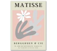 GLKFWVX Célèbre Affiche d’Henri Matisse 《Feuilles de Corail》 Art Mural d’Exposition Peinture sur Toile d’Henri Matisse Estampes rétro pour la décoration intérieure 40x50cmx1 sans Cadre