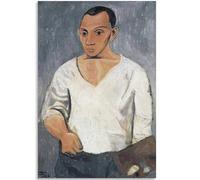 GLKFWVX Célèbre Affiche de Pablo Picasso《Autoportrait de》Imprimés Pablo Picasso Art Mural Picasso Peinture sur Toile pour décoration intérieure 40x60cm sans Cadre
