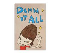 GLKFWVX Célèbre affiche de Yoshitomo Nara《Bon sang 》Peinture murale moderne Peinture sur toile de Yoshitomo Nara, Images abstraites pour la déco intérieure 60x80cm Sans cadre