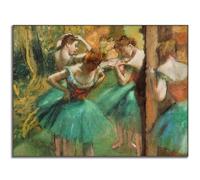 GLKFWVX Célèbre Art Mural d’Edgar Degas 《Dancers》 Affiche d’Exposition Peinture sur Toile d’Edgar Degas Estampes abstraites Tableau d’Edgar Degas pour la déco intérieure 60x90cm sans Cadre