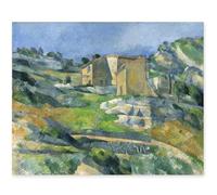 GLKFWVX Célèbre Art Mural de Paul Cézanne 《Santa Victoria Mountain》 Affiche de Paul Cézanne Peinture sur Toile Estampes abstraites pour la décoration intérieure 50x70cm sans Cadre