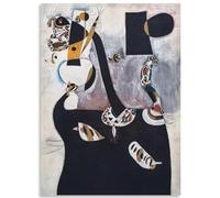GLKFWVX Célèbre Joan Miró Art mural « Femme assise » Affiche d'exposition Joan Miró Impression sur toile Impressions abstraites pour décoration d'intérieur Image 60 x 90 cm Sans cadre