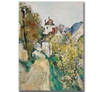 GLKFWVX Cézanne Cézanne Art mural « Village » Poster Paul Cézanne sur toile Impression abstraite Paul Cézanne Image pour décoration d'intérieur 60 x 90 cm Sans cadre