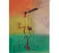 GLKFWVX Joan Miró Art Mural Affiches célèbres 《Personnage》 Peinture sur Toile Impressions Nordiques Style Moderne Maison Salon Décoration Photo 30x40cmx1 sans Cadre