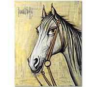 GLKFWVX Posters célèbres de Bernard Buffett L’Art du Mur de Cheval Peinture Abstraite sur Toile Imprimés Bernard Buffett pour la décoration intérieure 30X50cmx1 sans Cadre