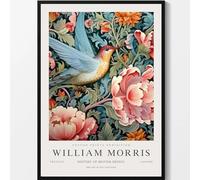 GLKFWVX William Morris Posters The Bluebird Exposition Wall Art Museum Peinture sur toile William Morris Impressions pour décoration d'intérieur Photos 50 x 70 cm x 1 sans cadre