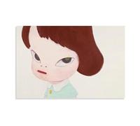 GLKFWVX Yoshitomo Nara Poster « À la recherche d'un trésor » Art mural moderne Impression sur toile Yoshitomo Nara Images abstraites pour décoration d'intérieur 90 x 60 cm Sans bord