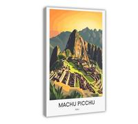 GLKISGFQ Machu Picchu Poster vintage sur toile pour décoration de salon, chambre à coucher 60 x 90 cm