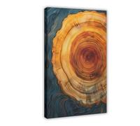 GLKISGFQ Poster sur toile avec anneau d'arbre - Décoration murale pour salon, chambre à coucher - 40 x 60 cm
