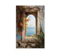 GLKISGFQ Poster sur toile Riviera italienne pour décoration de chambre à coucher, bureau, chambre, cadeau 60 x 90 cm