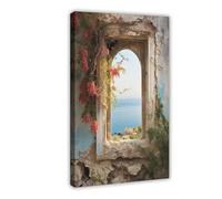 GLKISGFQ Poster sur toile Riviera italienne pour décoration de chambre à coucher, bureau, chambre, cadeau 50 x 75 cm