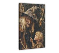 GLKISGFQ Poster sur toile The Magic of Baba Yaga - Décoration pour chambre à coucher, bureau, chambre - Cadeau - 40 x 60 cm