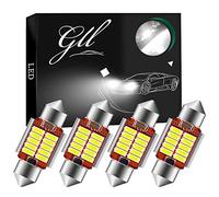 GLL 31MM Ampoule C5W LED Ampoule Navette LED avec 4014 10SMD 400 Lumens pour Plafonnier de Voiture DC12V/24V