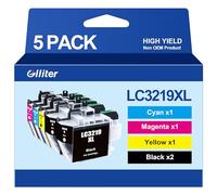 Glliter LC3219XL Lot de 5 Cartouches pour Brother LC3219XL LC3217 compatibles avec Les Cartouches Brother MFC-J5330DW pour Brother MFC-J5335DW MFC-J5730DW MFC-J5930DW MFC-J6530DW MFC-J6930DW