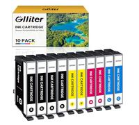 Glliter Lot de 10 cartouches d'encre 604 XL compatibles avec Epson 604 XL pour Expression Home XP-3200 XP-2205 XP-4200 XP-3205 XP-2200 XP-4205 Workforce WF-2910 WF-2930 WF-2935 WF-2950