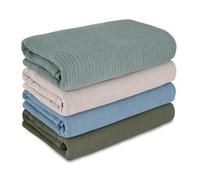 GLLQUEN Serviettes bébé Nouveau-né (4 pcs), Couverture Mousseline Coton 95x100cm, Douce pour Enfants, lit, Poussette, garçon/Fille, Cadeau Naissance