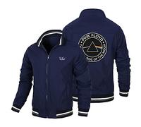 GLLUSA Blouson Bomber pour Homme Sweatshirt pour Pink Floyd Imprimé Costume De Vol Décontracté Manches Longues Vestes Zippées Cardigan Uniforme De Baseball Hauts-Dark Blue||XL