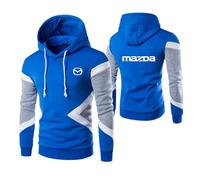 GLLUSA Sweat À Capuche Graphique pour Hommes pour Mazda Color-Blocking Pulls À Capuche Sweat-Shirts Manteau Actif À Manches Longues Survêtement Vêtements-Blue||XL
