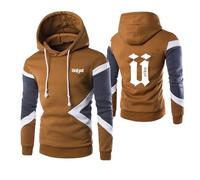 GLLUSA Sweat À Capuche pour Hommes Vêtements D'extérieur Confortables Hauts pour Unkut Manches Longues Vêtements De Rue Entraînement Fitness Pulls Sweat-Shirts-Brown||L
