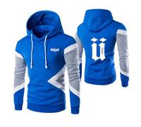 GLLUSA Sweat À Capuche pour Hommes Vêtements D'extérieur Confortables Hauts pour Unkut Manches Longues Vêtements De Rue Entraînement Fitness Pulls Sweat-Shirts-Blue||L