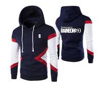 GLLUSA Sweat À Capuche Sportstyle pour Hommes pour Rainbow Six Siege Veste À Coutures Confortables Manches Longues Vêtements D'extérieur À Capuche Hauts Pulls-Dark Blue||M