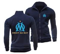 GLLUSA Veste Sweatshirt pour Hommes pour P.D.Marseille Imprimé Revers Pulls À Manches Longues Cardigan Zippé Manteau Décontracté Vestes Légères Haut - Cadeau Jeunesse-Dark Blue||L