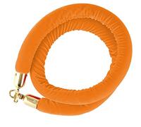 GLMGBP Cordon de Velours Orange de 90 cm pour la Gestion des Files d'attente VIP - Idéal pour Les événements de Prestige, Les Anniversaires, Les Salons Automobiles, la décoration événementielle, la